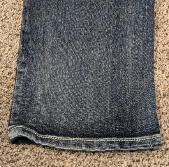 Women's Love Indigo Dark Wash Capris Denim Blue Jeans Stretch Sz: 4 Design Pants - Picture 13 of 14